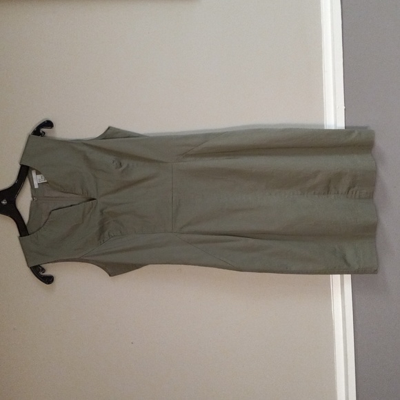H&M Sage Colored, Sleeveless, Zip Back  Dress - Picture 1 of 12